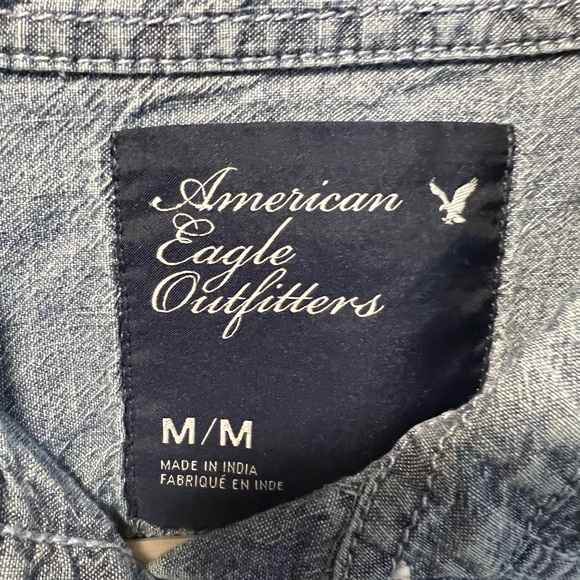 American Eagle Button Up Jean Blouse - Picture 3 of 3